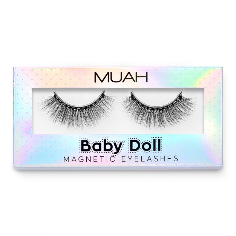 Paar Magnetwimpern Baby Doll von MUAH in einer farbenfrohen Verpackung
