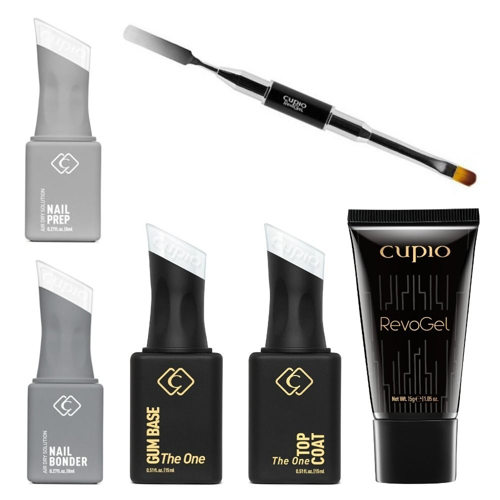 Cupio RevoGel Komplettset mit Base, Top, Prep und Pinsel