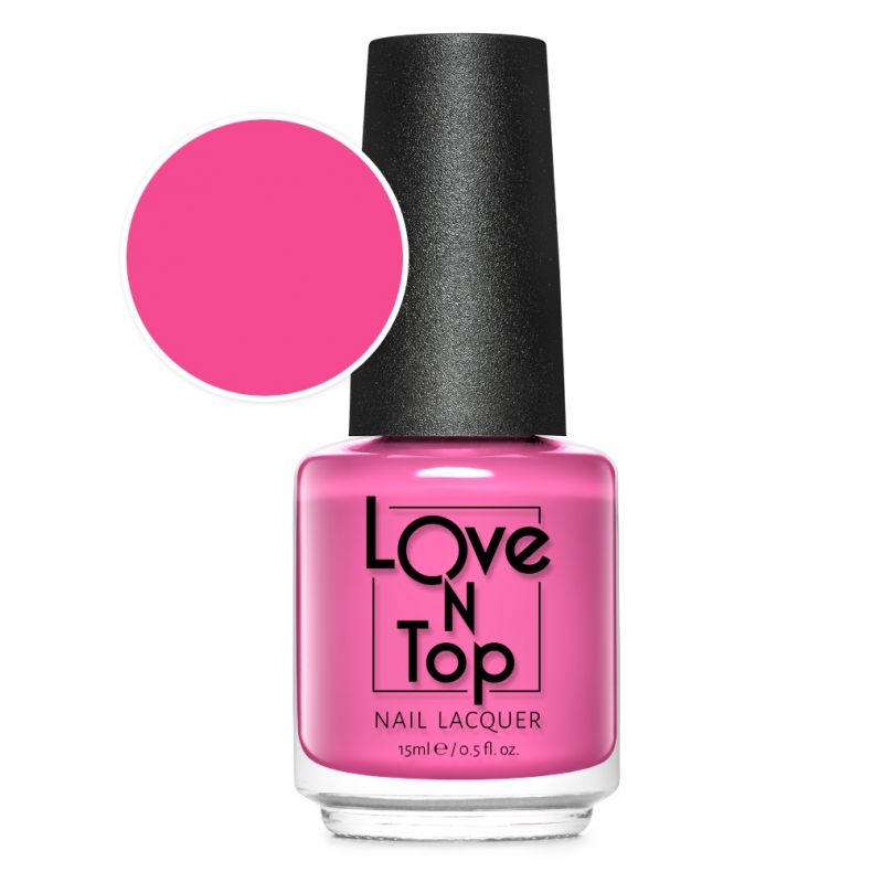 Nagellack Flasche in Pink mit schwarzem Deckel, 15ml von Love N Top