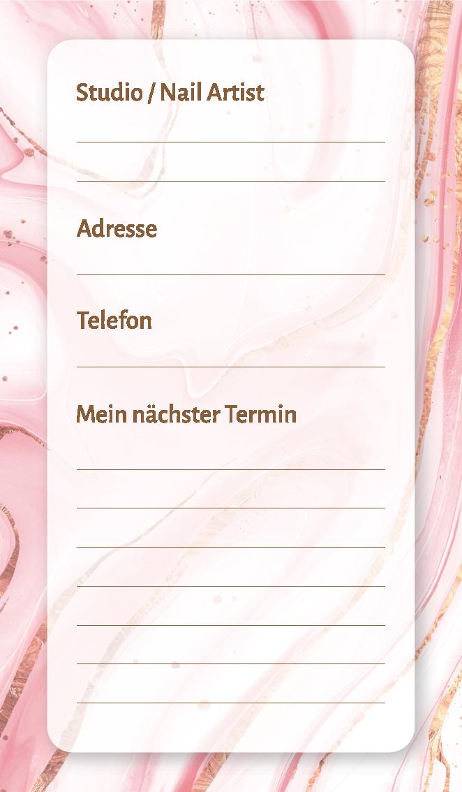 Notizblock für Studioinformationen und Terminvereinbarungen