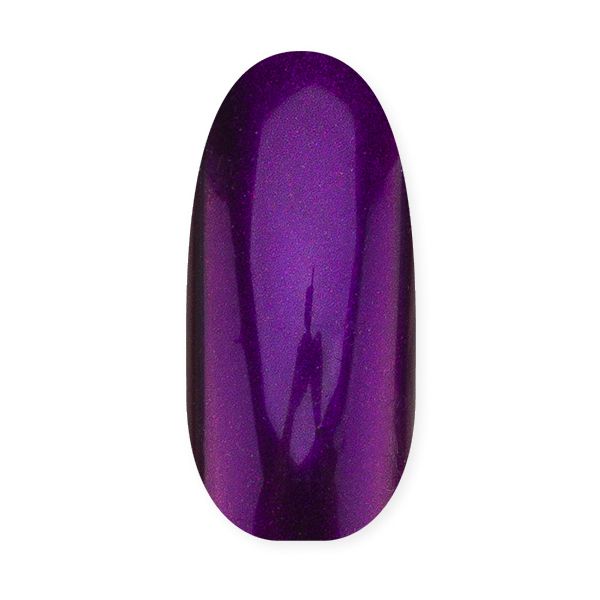 Digitale Nagelmodellage in einem leuchtenden Lilaton mit schimmernden Glitzerpartikeln