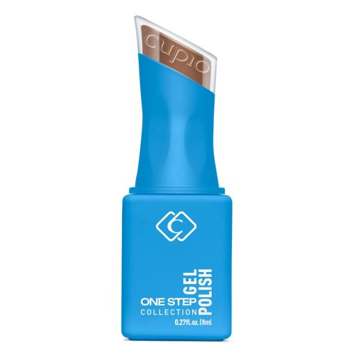 Cupio One Step Gel Nagellack braun in blauer Flasche