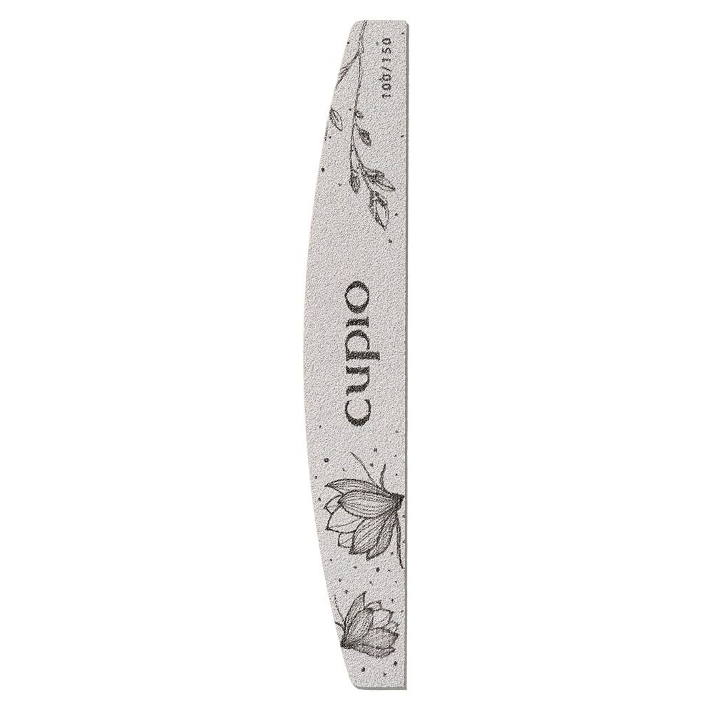 Graue Cupio Nagelfeile 180/150 mit Blumenmuster