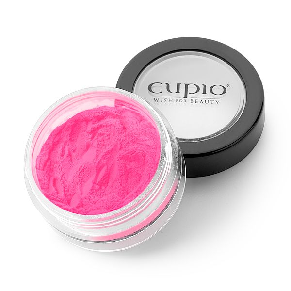 Transparenter Behälter mit pinkem Puder von Cupio