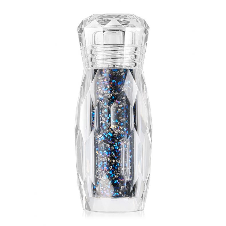 Dekorativer Glitzer-Nagellack in eleganter, kristallähnlicher Flasche