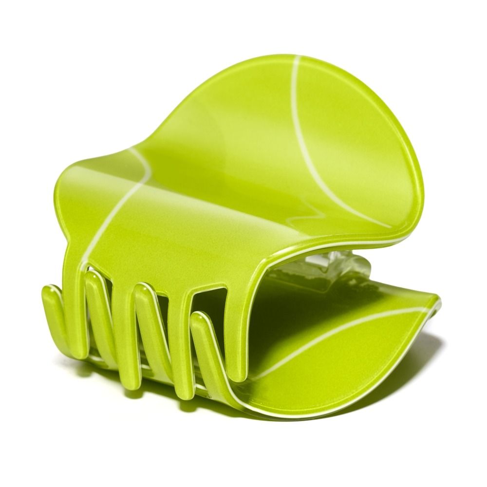Limegrüne Haarspange aus Kunststoff mit breiten Greifzähnen, ideal zum Hochstecken und Fixieren der Haare