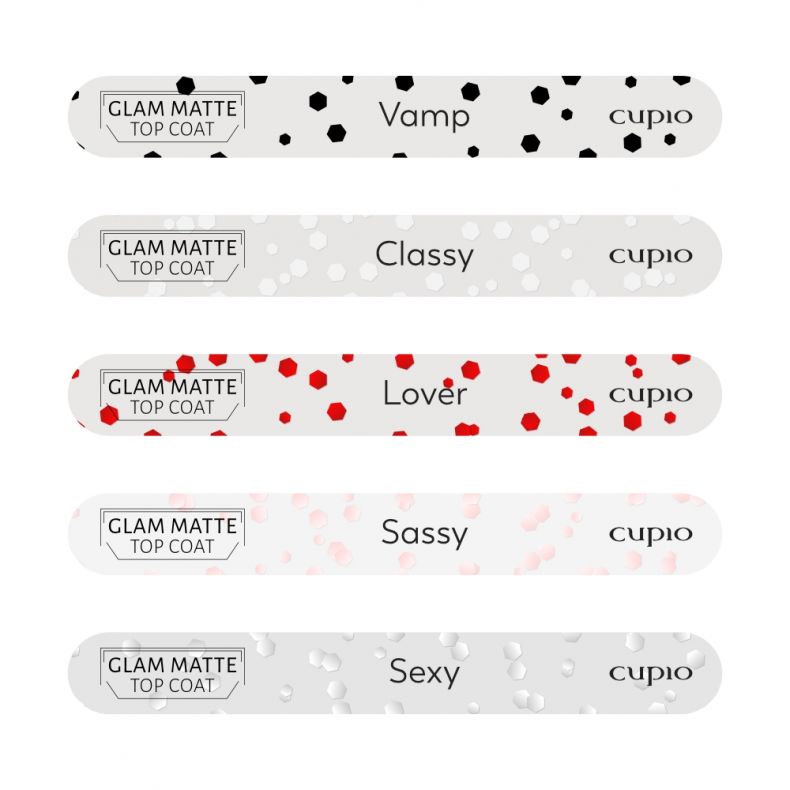Cupio Aufkleber Set Glam Matte Top Coat