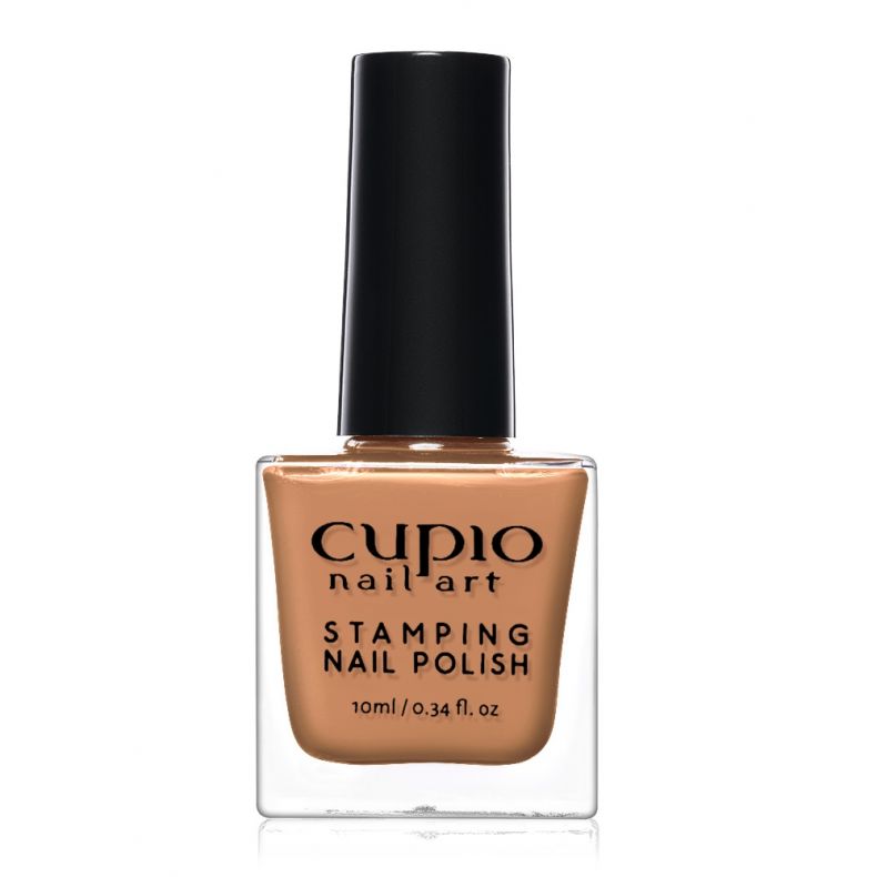 Cupio Stamping Nails Polish in einer transparenten Flasche mit schwarzem Deckel, 10ml