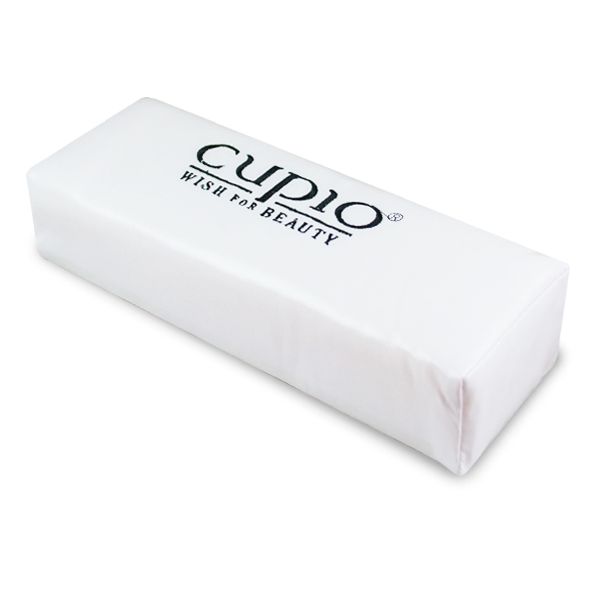 Weißes Kissen mit Cupio Logo für Schönheitspflege