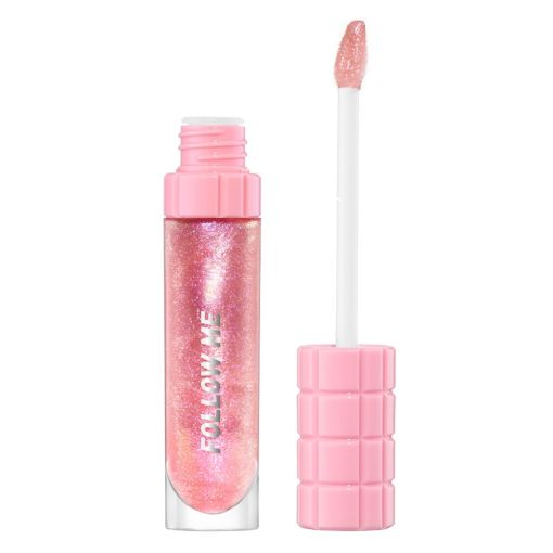 Pinkfarbener Lipgloss mit Glitzer und Applikator