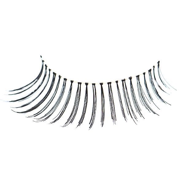 Detailaufnahme von künstlichen Wimpern in Schwarz