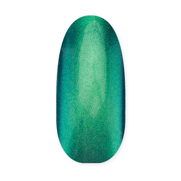 Smaragdgrün glänzender Nagellack auf Kunstnagel