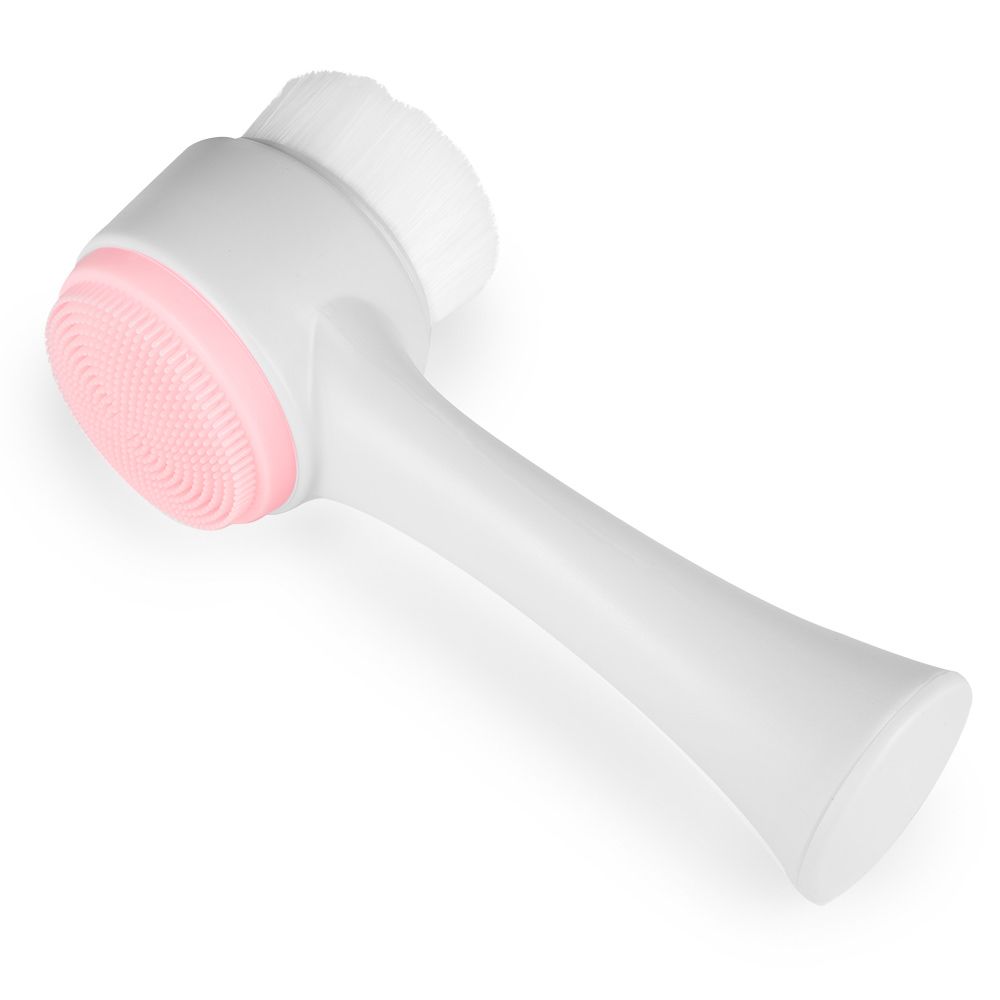 Hochwertige Gesichtsbürste in Weiß und Pink für mildes Peeling und Reinigung der Gesichtshaut
