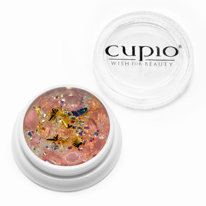 Glitter-Gel von Cupio in rosa, ideal für glamouröse Nailart-Designs