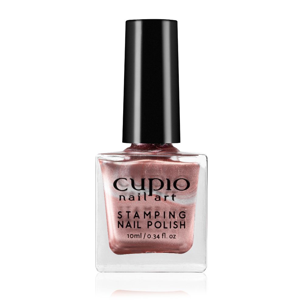 Flasche mit Cupio Stamping Nagellack in glänzendem Rosé