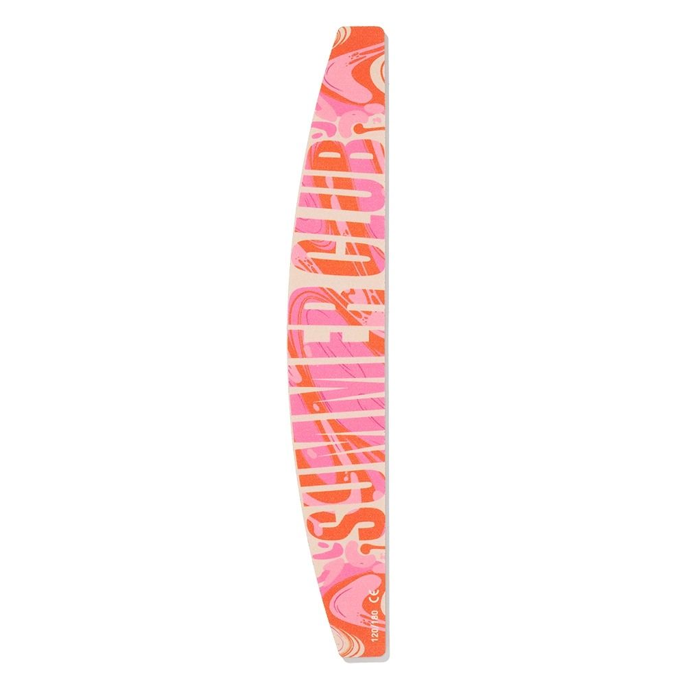Surfboard in bunten Farben mit dem Schriftzug 'Summer Club'