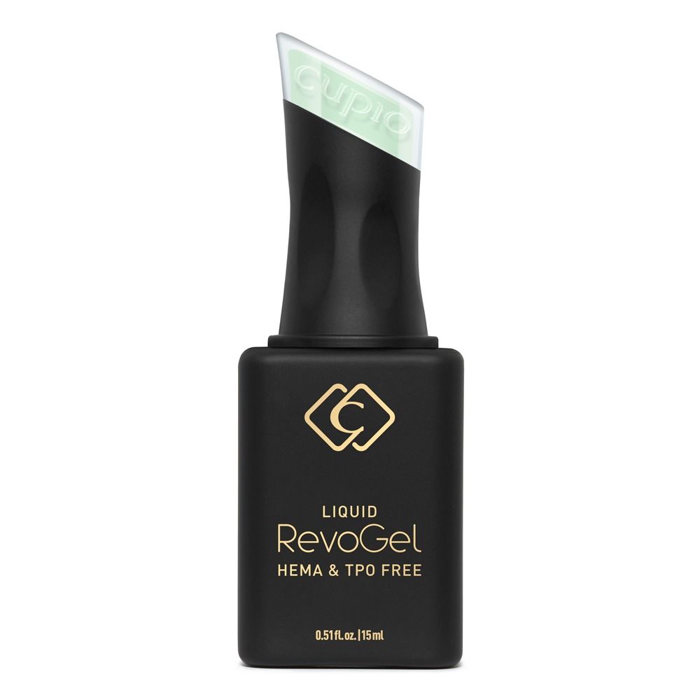 Produktabbildung Cupio RevoGel Flüssig – Mint Mochi 15ml, flüssiges Polygel in schwarzer Flasche für professionelle Nagelmodellage, No-File Technik, schnelle UV/LED Aushärtung, langlebig und robust