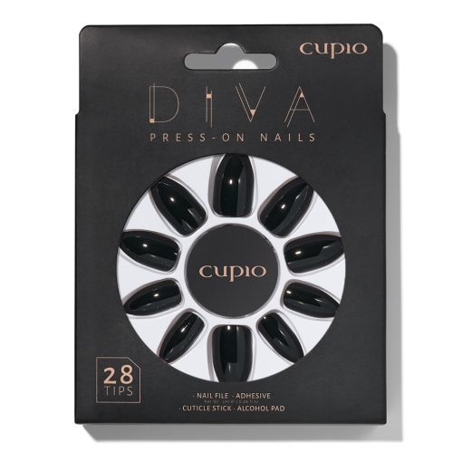 Cupio Diva Kunstnägel-Set – Classic Black