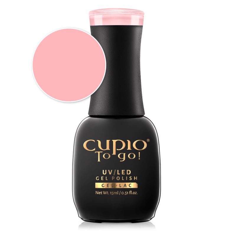 Cupio To go! UV/LED Gel Polish in der Farbe zartes Rosa, 15 ml Flasche