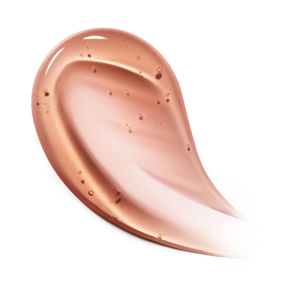 Nahaufnahme der honigfarbenen, glänzenden Textur des Ribells Honey B Bee Glossed Lippenöls – pflegendes, feuchtigkeitsspendendes Lip Oil für weiche, glatte Lippen mit Gloss-Finish