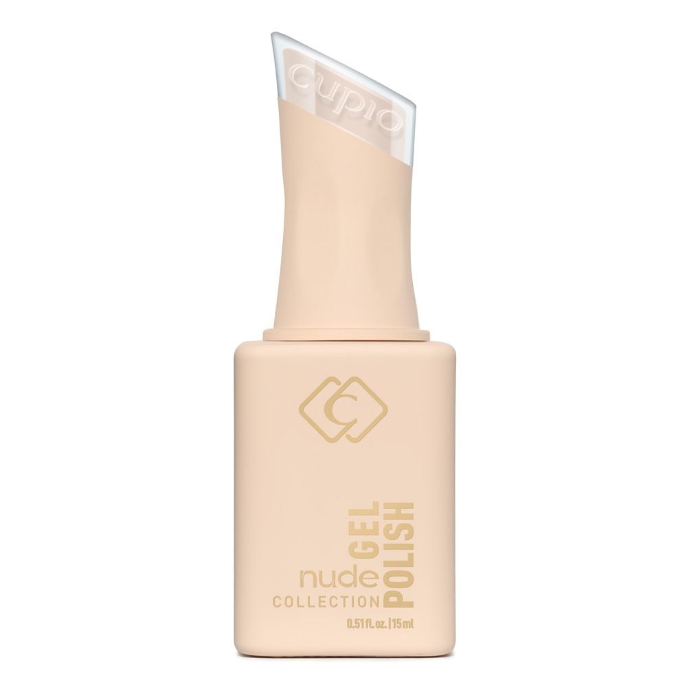 Flakon des Gellack Nude Collection Aether Nude 15 ml in hellem Nude-Ton, ultrapigmentiert für natürliche Maniküren mit hoher Deckkraft und bis zu 4–6 Wochen Haltbarkeit