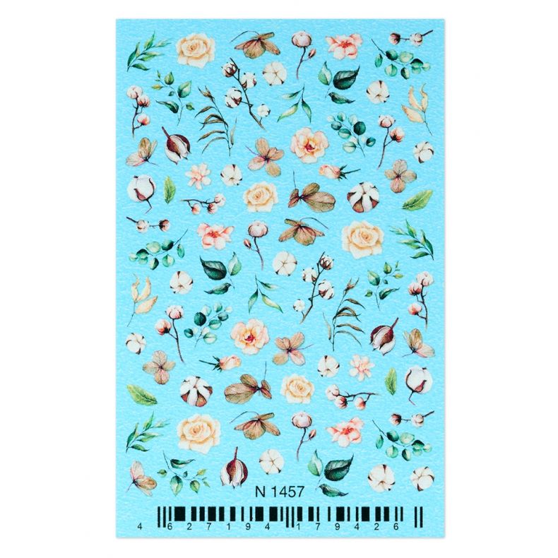 Schöner Hintergrund mit Blumen und Pflanzen in sanften Farben auf blauem Papier