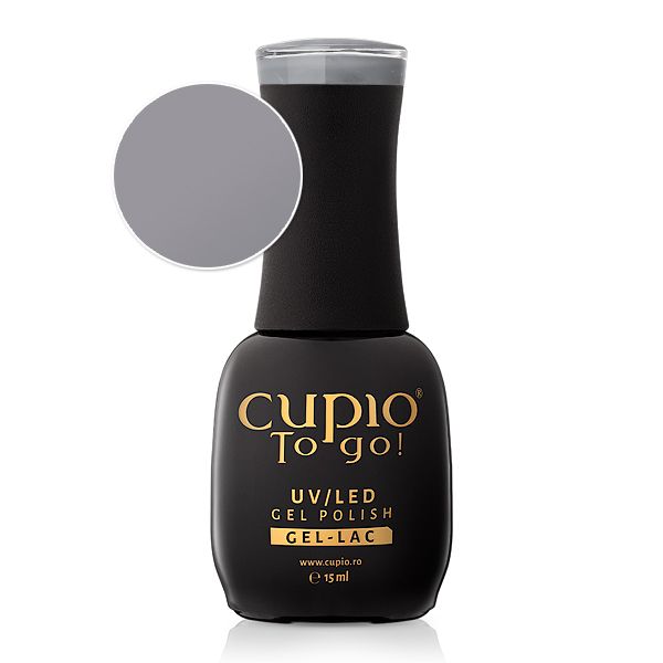 Flasche mit Cupio UV/LED Gel-Lack in Grau, 15 ml