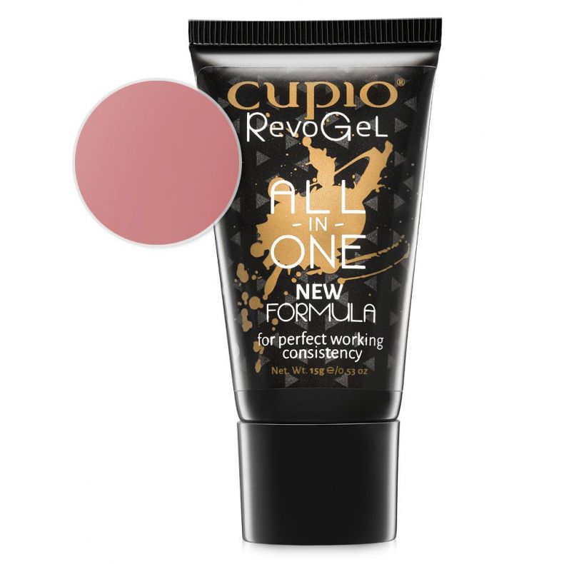 Tube mit Cupio RevoGel All-in-One, 15g, in einer schönen rosa Farbe