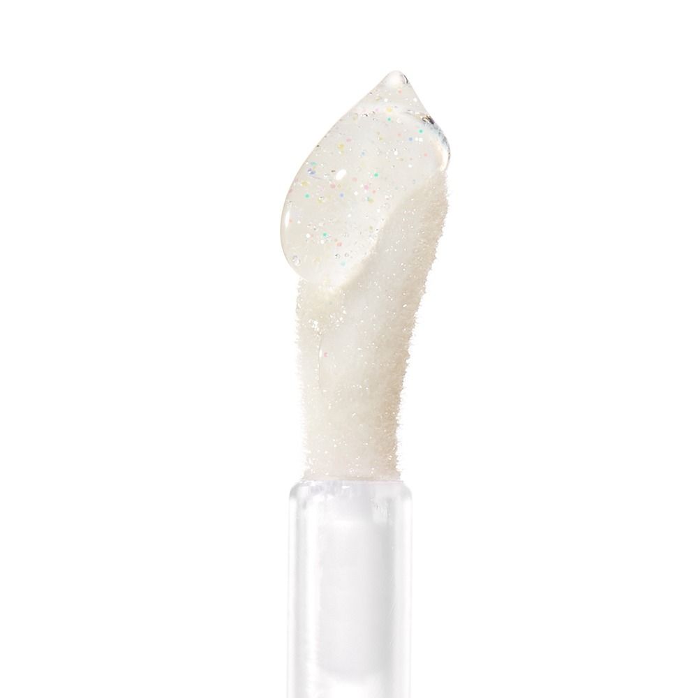 Transparente Lippenpflege mit glitzerndem Finish