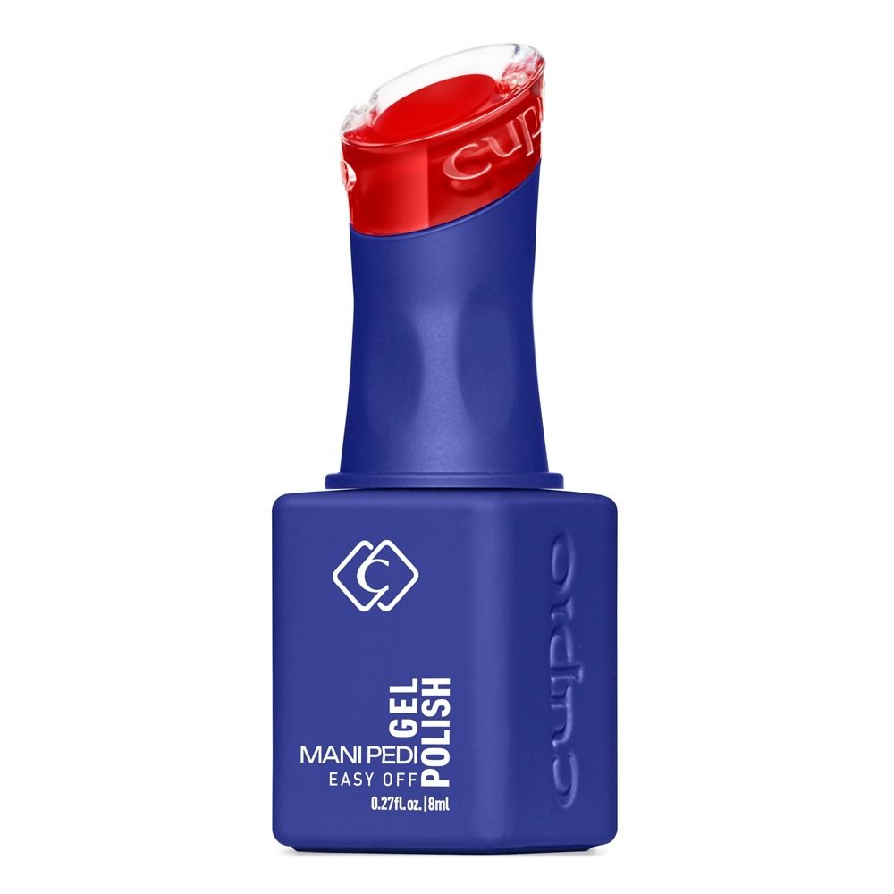 Blauer CUPIO Gel Mani Pedi Polish Easy Off Nagellackflakon mit rotem Deckel, 8 ml