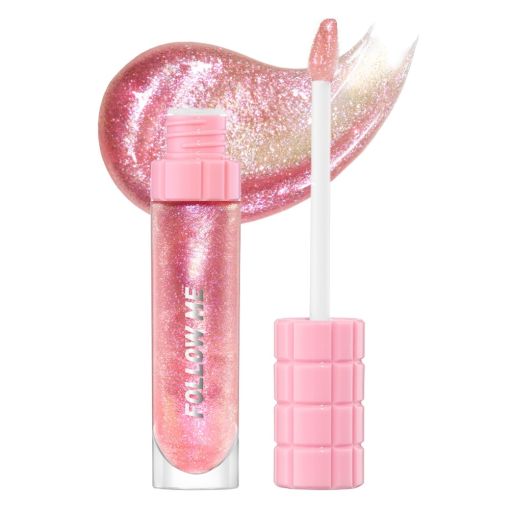 Holografischer Glanzlippenstift in Pink mit Applikator