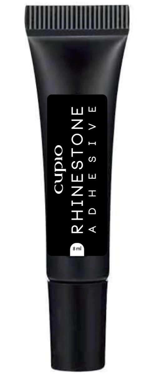 Schwarze Tube mit Cupio Strasskleber, 8 ml, ideal für Bastelarbeiten