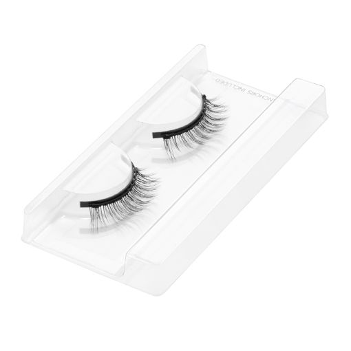 Ein Paar künstliche Wimpern in Kunststoffbox