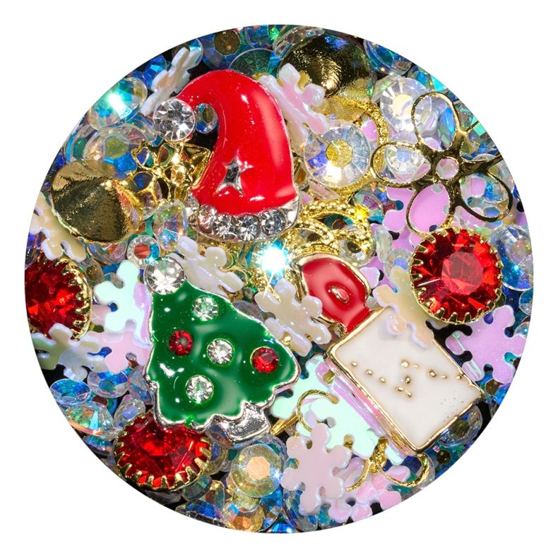 Nail Art Ornamenten Winter Mix - White Chrismas