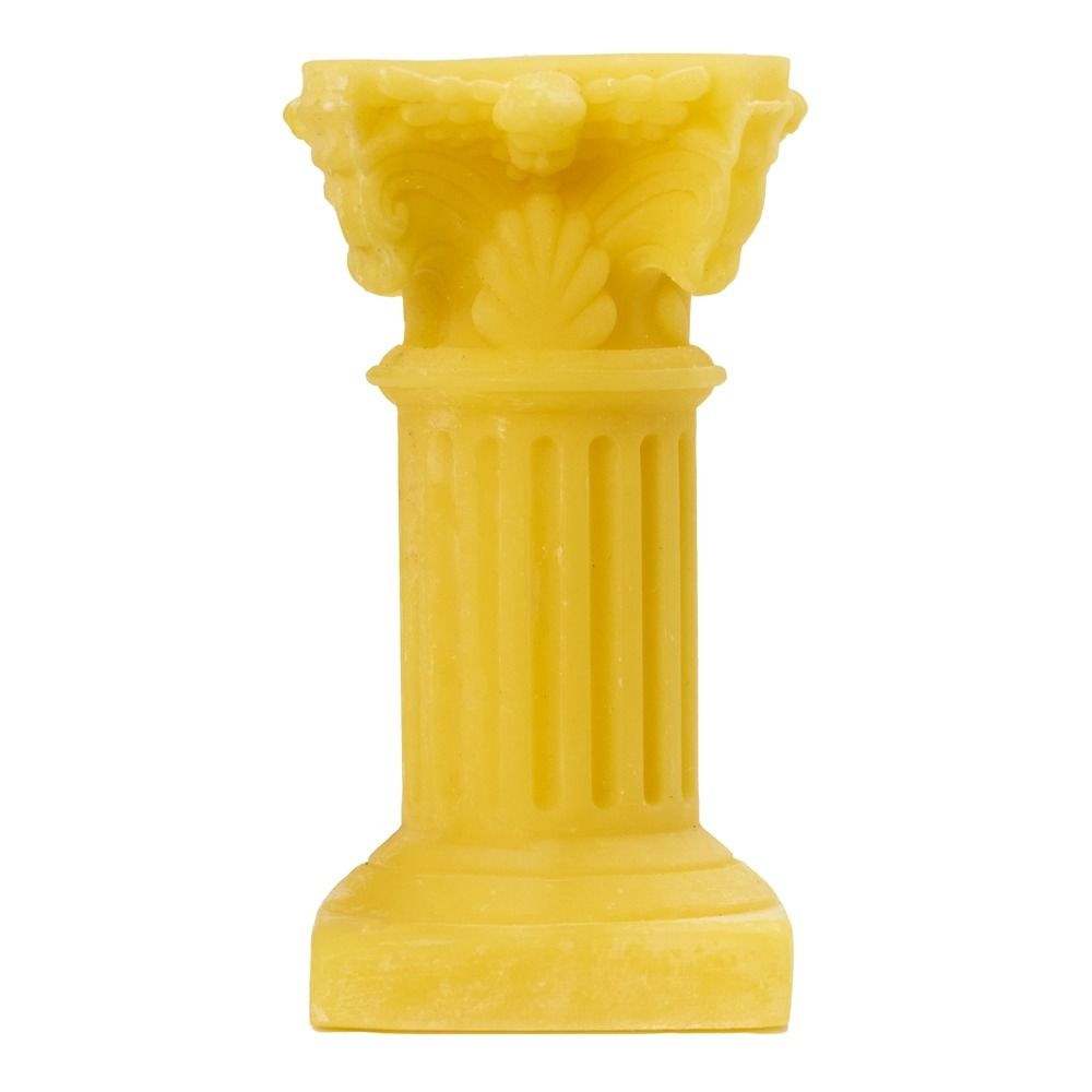 Gelbe Dekorstatue Cupio „Roman Column“ in Form einer klassischen römischen Säule, 7 x 3 x 3 cm, als elegantes Säulen-Dekor für Maniküretisch, Nail Art, Studio und Foto-Requisiten