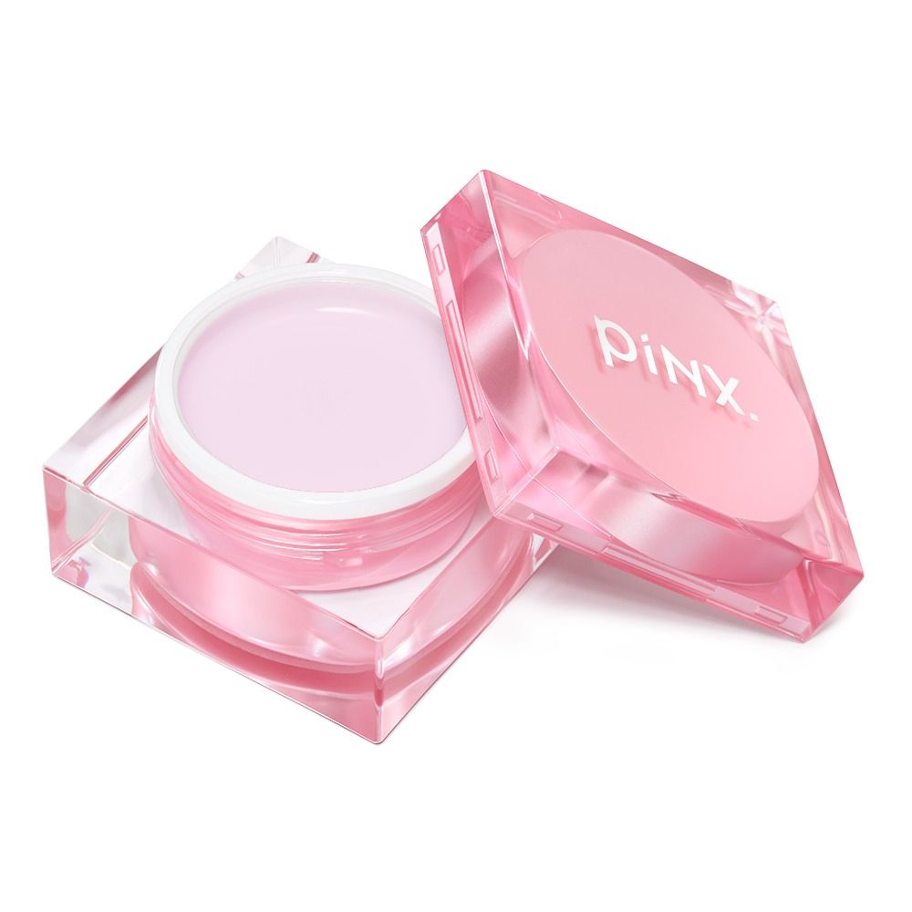 Geöffneter Tiegel des Builder Gel pinx. Cloud Dancer Baby Pink 15 ml in zartem milchigem Rosé für natürliche, feminine und zeitlose Maniküren