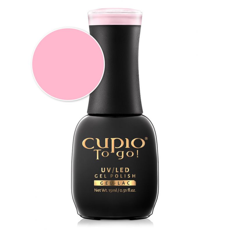 Flasche mit Cupio UV/LED Gel Polish in zartem Pink, 15ml