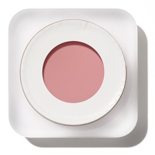 Roséfarbenes Creme-Rouge im runden weißen Tiegel