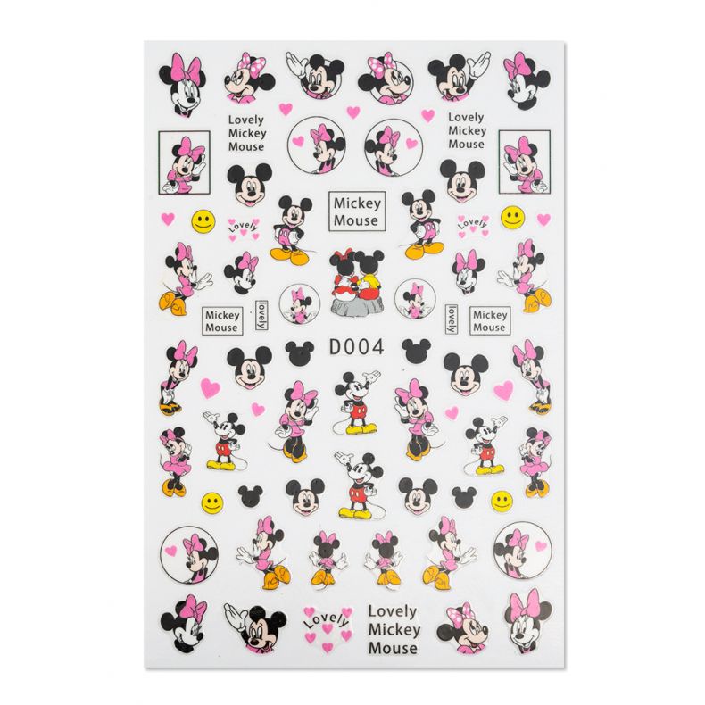 Mickey Mouse Aufkleber mit verschiedenen Motiven und Farben