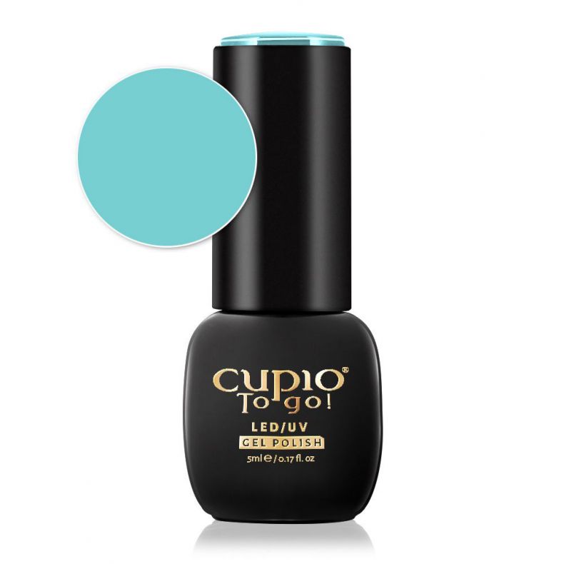 Flasche von Cupio To Go! LED/UV Gel Polish 5ml mit türkisem Farbton