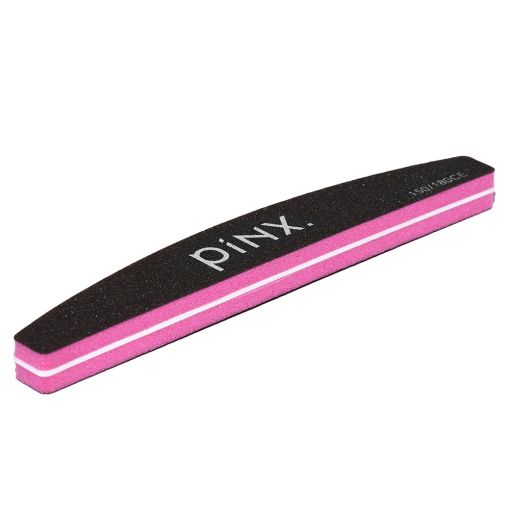 PINX gebogene Nagelfeile schwarz-rosa für Maniküre