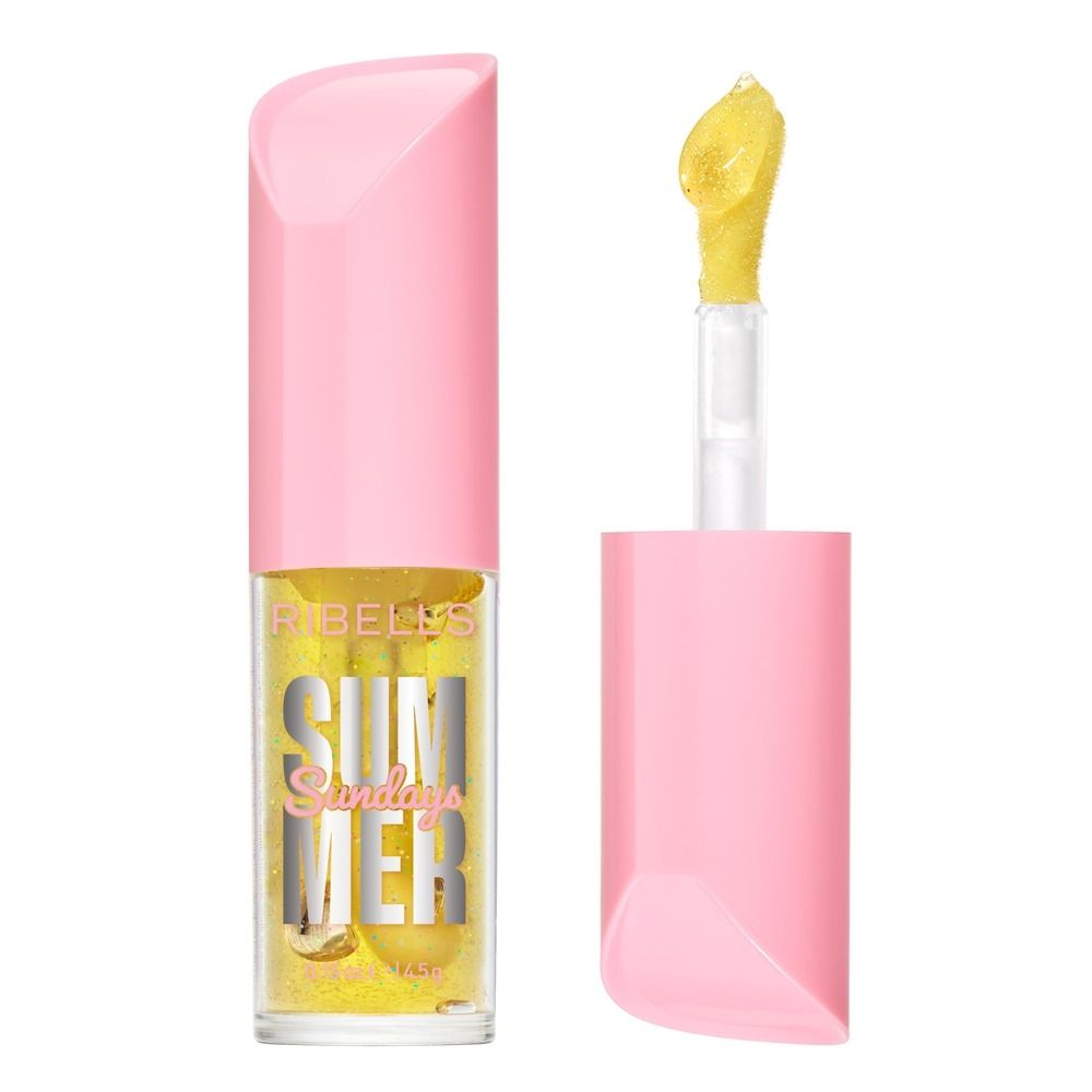 RIBELLS Sommer Lipgloss in Gelb mit Glitter, ideal für einen strahlenden Look