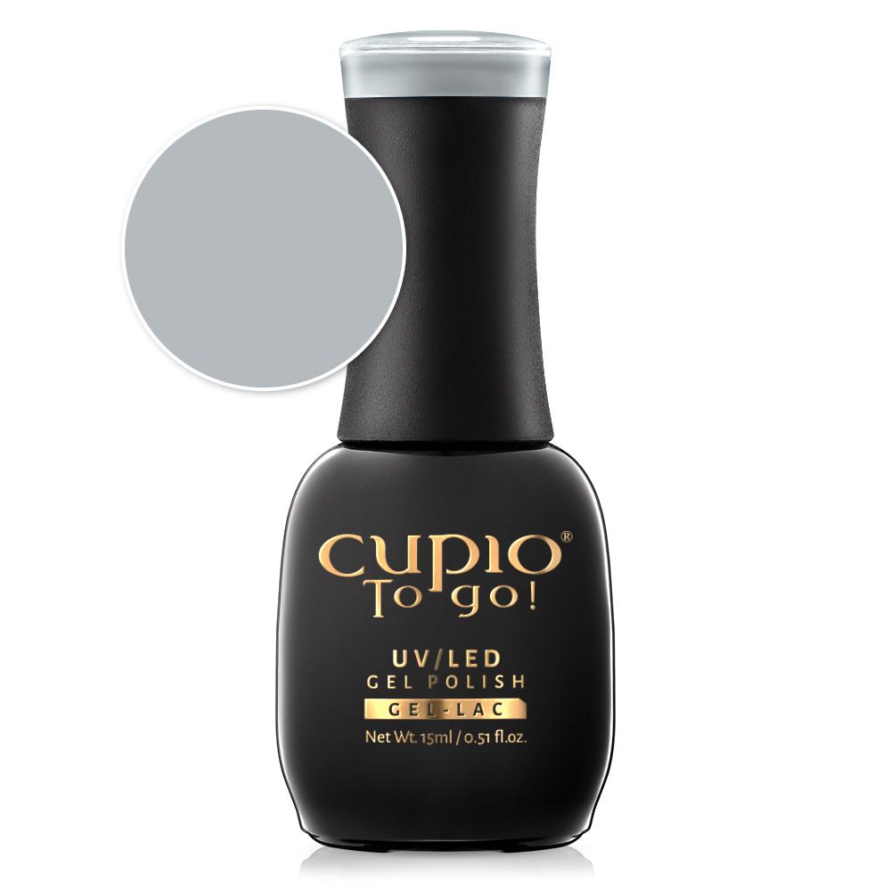 Cupio To go! Gel-Lack in Grau, 15ml Flasche für professionelle Nagelkunst