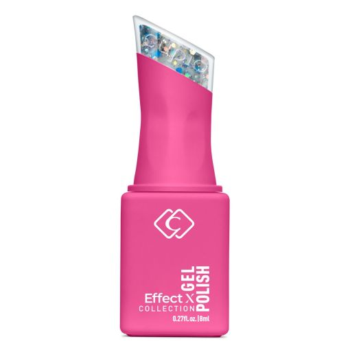 Pinkes Gel Nagellack-Fläschchen mit Glitzereffekt