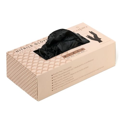 Ungepuderte Nitrilhandschuhe Cupio Black – 100 Stück