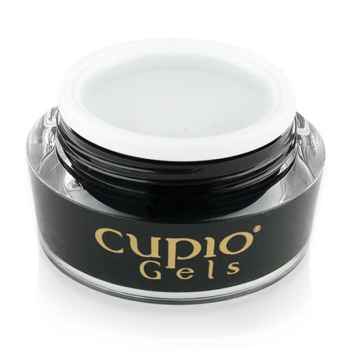 Glasbehälter mit schwarzem Nailart Gel von Cupio Gels