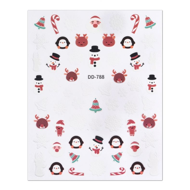 Weihnachtsaufkleber mit lustigen Motiven auf weißem Hintergrund, ideal für Dekorationen.