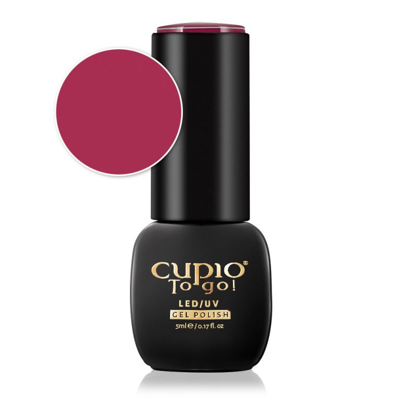 Cupio To Go! LED/UV Gel Polish Flasche in dunkelroter Farbe - 5ml