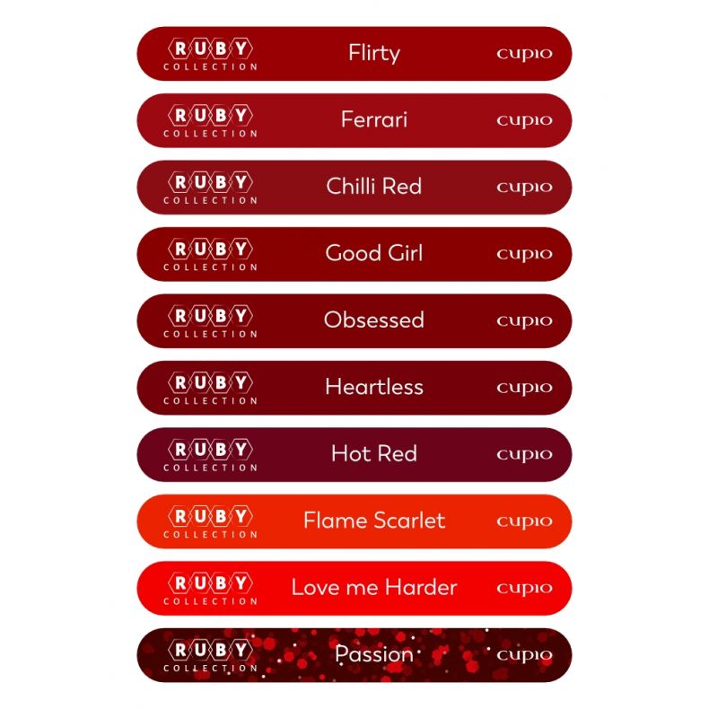 Cupio Aufkleber Set Ruby Collection