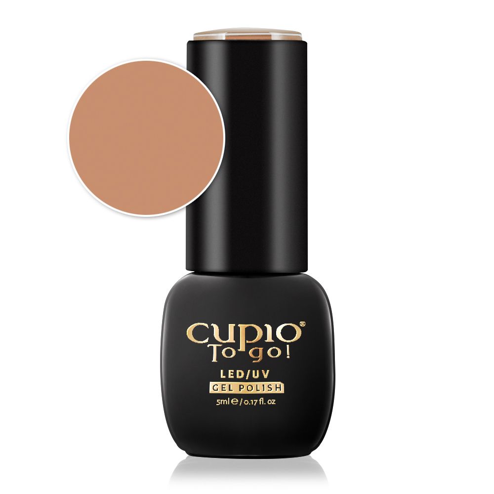 Flasche mit Cupio To go! LED/UV Gel Polish in Bronzeton, 5ml.